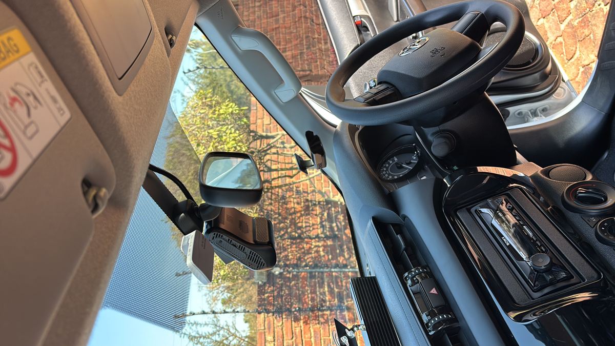 Rear dashcam installed on the back windscreen