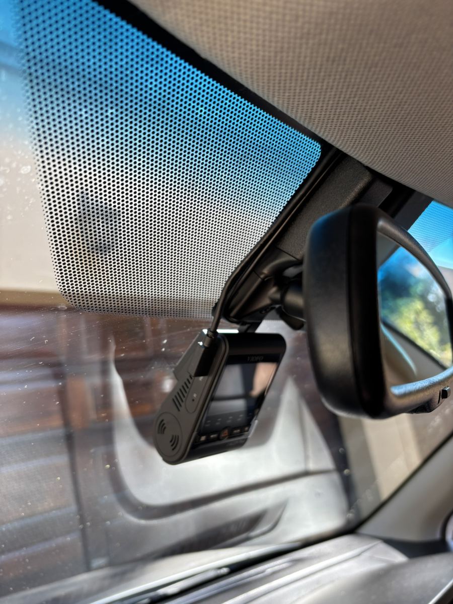 Finished dashcam installation with a clean, factory-look result
